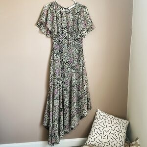 ASTR // floral asymmetrical dress
